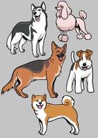 Cute Dogs vector collection
