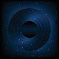 Dark blue abstract background with  circles and spots glowing vector