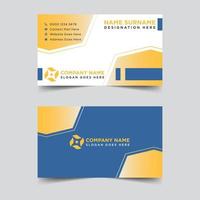 Professional business card template design vector illustration
