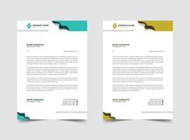 Professional letterhead template design vector illustration