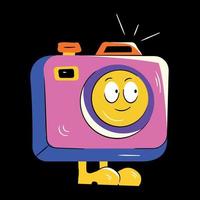 Trendy Cute Camera vector