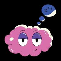 Trendy Sleepy Brain vector