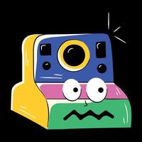 Trendy Instant Camera vector