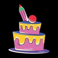 Trendy Tower Cake vector