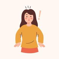 Shocked Woman illustration vector