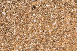 The pattern small brown pebbles stone as background. pebbles texture wall and floor. photo