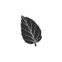 Silhouette leaf vector icon on white background