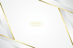 Luxurious white and gold background with golden lines vector