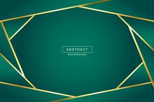 Vector abstract green and gold luxury background