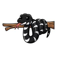 linda caricatura de serpiente de manglar vector