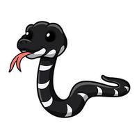 linda caricatura de serpiente de manglar vector