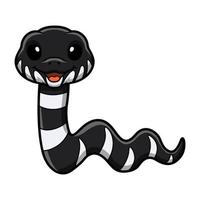 linda caricatura de serpiente de manglar vector