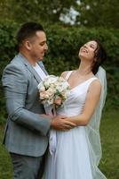 the first meeting of the bride and groom photo