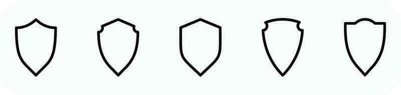 Security badge line icon EPS10 - Vector