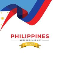 plantilla de diseño de banner del día de la independencia de filipinas vector