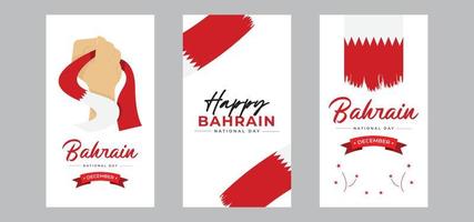 Bahrain national day design template vector