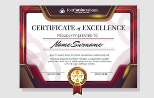 certificado de excelencia profesional al mejor premio vector