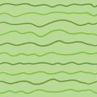 Wave line seamless pattern. Vector illustration on green background.