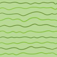 Wave line seamless pattern. Vector illustration on green background.