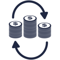 money coin exchange icon png