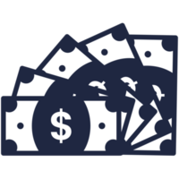 geld flaches symbol elementset png