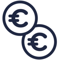 isolate two coins flat icon png