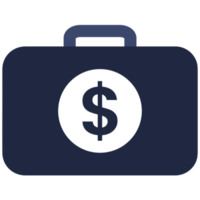 bolsa de dinero icono plano png