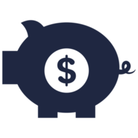 isolate money box piggy bank flat icon png