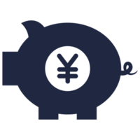 isolate money box piggy bank flat icon png