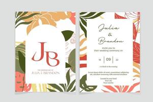 plantilla de tarjeta de boda vector