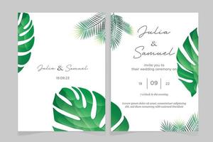 floral invitation card vector