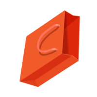 orange handla väska png