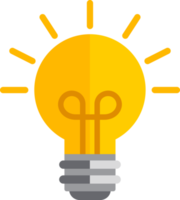 ícone plano de lâmpada png