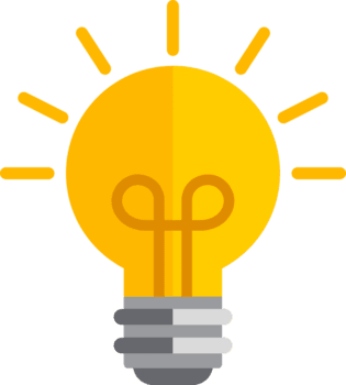 ícone plano de lâmpada png