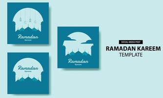 Ramadan Kareem Flat Bundle Template vector