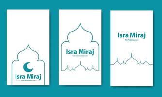 Isra Miraj Simple Template Bundle vector