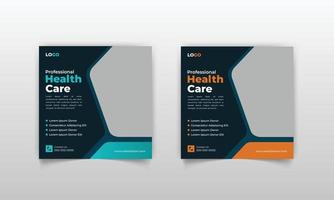 Modern social media post design template for medical, Health care vector