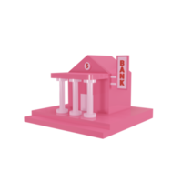 3d banca icona con trasparente sfondo, Perfetto per modello disegno, ui o UX e di più. png