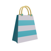 3D shopping bag icon with transparent background, perfect for template design, UI or UX and more.