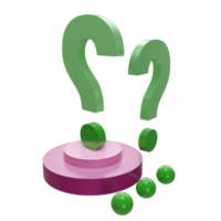 3D Question icon with transparent background, perfect for template design, UI or UX and more. png