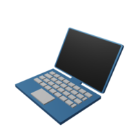 3D laptop icon with transparent background, perfect for template design, UI or UX and more. png