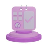 3D calendar icon with transparent background, perfect for template design, UI or UX and more. png