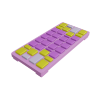 A 3D keyboard icon on a transparent background, perfect for template design, UI or UX and more. png