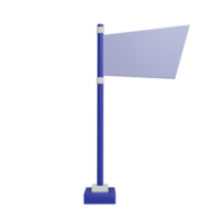 Ícone de bandeira 3d com fundo transparente, perfeito para design de modelo, interface do usuário ou ux e muito mais. png