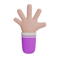 3d hand- houding icoon met transparant achtergrond, perfect voor sjabloon ontwerp, ui of ux en meer. png