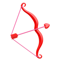 3d Cupid Arrow, Valentine 3d illustration png