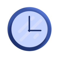 Wall clock illustration showing 3 o'clock png