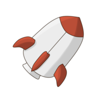 2d illustration of a rocket