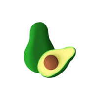 avocado illustarion waterverf stijl png
