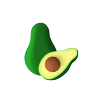 aguacate illustarion estilo acuarela png